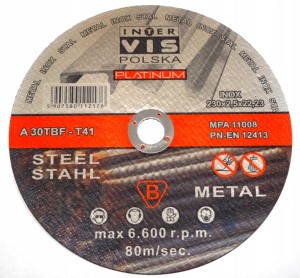 TARCZA DO CIĘCIA METALU TARCZE 230x2,5 PLATINUM IV