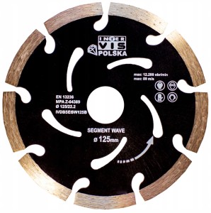 TARCZA DO BETONU DIAMENTOWA INTER-VIS 125 SEGMENT
