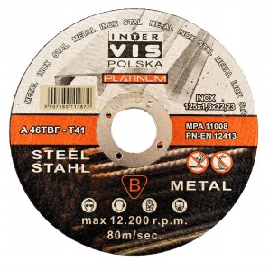 TARCZE TARCZA DO CIECIA METALU 125/1,6 mm PLATINUM