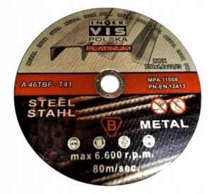 TARCZA DO CIĘCIA METALU inox 230 x 1,6 INTER-VIS